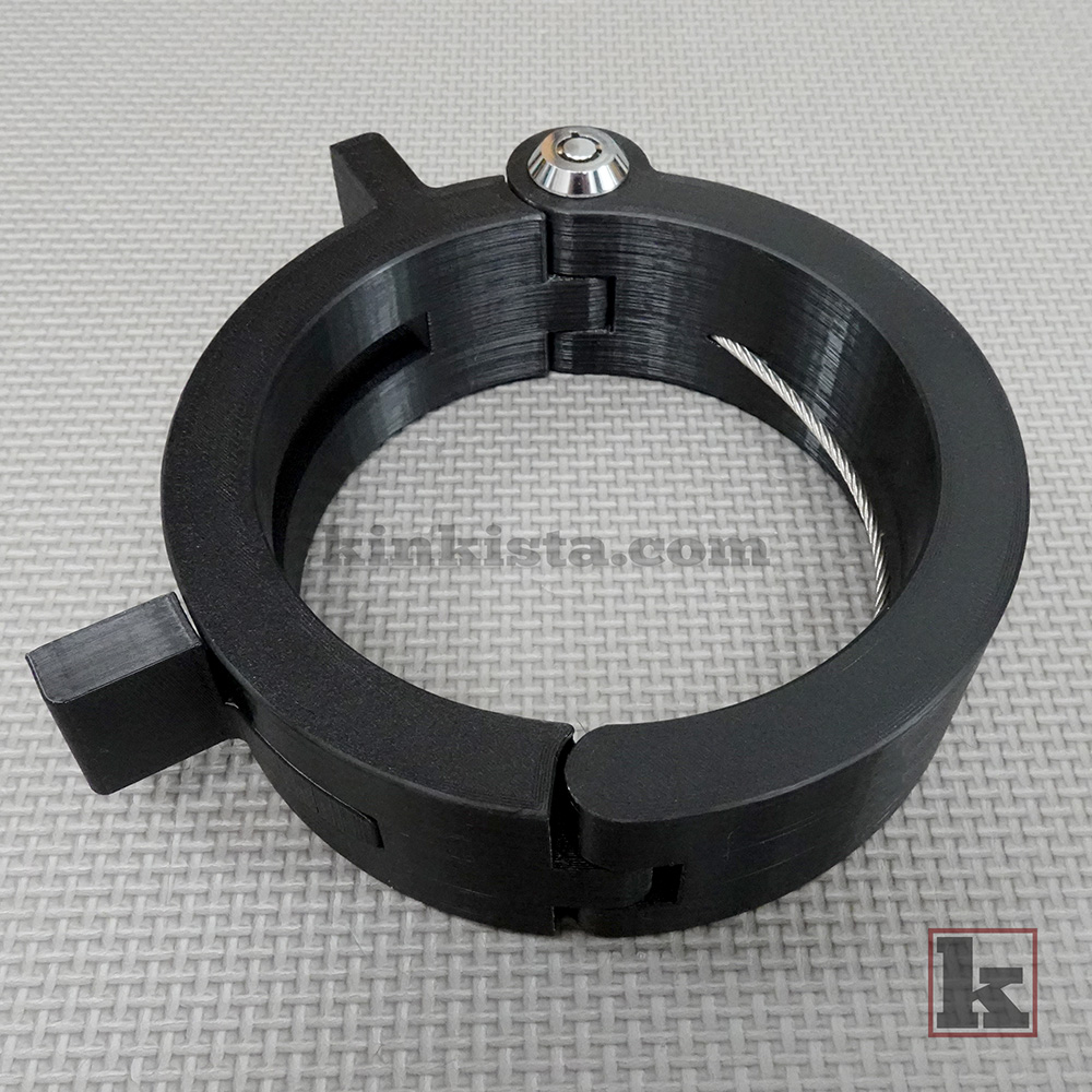 Steel wire-rope detail inside Breath Control Collar